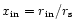 $x_{\rm in}=r_{\rm in}/r_{\rm s}$