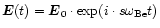 $\vec E (t)=\vec E_0 \cdot
\exp(i \cdot s\omega_{\rm Be}t)$