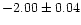 $-2.00 \pm 0.04$