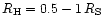 $R_{\rm H} =0.5-1 \,R_{\rm S}$