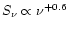 $S_\nu \propto \nu^{+0.6}$