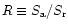 $R \equiv S_{\rm a}/S_{\rm r}$