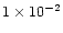 $1\times10^{-2}$
