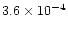 $3.6\times10^{-4}$