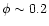 $\phi\sim0.2$