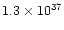 $1.3\times10^{37}$