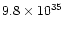 $9.8\times10^{35}$