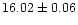 $16.02\pm 0.06$
