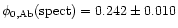 $\phi_{\rm0,Ab}({\rm
spect})=0.242\pm 0.010$
