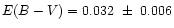 $E(B-V)=0.032~\pm~0.006$