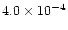 $4.0 \times 10^{-4}$