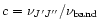 $c = \nu_{J'J''}/\nu_{\rm band}$