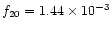 $f_{20} = 1.44\times 10^{-3}$