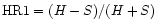 ${\rm HR1} = (H-S)/(H+S)$