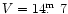 $V = 14\hbox{$.\!\!^{\rm m}$ }7$