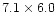 $7.1 \times 6.0$