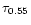 $\tau _{0.55}$