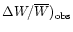 $\Delta W/\overline{W})_{\rm obs}$