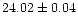 $24.02\pm0.04$