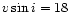 $v\sin i=18$