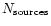 $N_{\rm sources}$