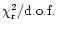 $\chi_{\rm r}^2/{\rm d.o.f.}$