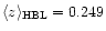 $\langle z
\rangle_{\rm HBL}= 0.249$