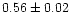 $0.56\pm0.02$