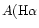 $A({\rm H}\alpha$