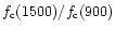 $f_{\rm c}(1500)/f_{\rm c}(900)$