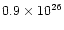 $0.9 \times 10^{26}$