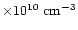 $\times 10^{10}~{\rm cm^{-3}}$