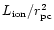 $L_{\rm ion}/r_{\rm pc}^{2}$