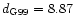 $d_{\rm G99} = 8.87$