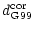 $\displaystyle d_{\rm G99}^{\rm cor}$