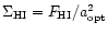 $\Sigma_{\rm HI}=F_{\rm HI}/a_{\rm opt}^2$