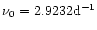$\nu_{0} =2.9232 {\rm d}^{-1}$