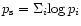 $p_{\rm s}=\Sigma_{i}{\rm log}\,p_{i}$