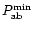 $P^{\rm min}_{\rm ab}$