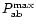 $P^{\rm max}_{\rm ab}$