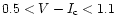 $0.5<V-I_{\rm c}<1.1$