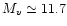 $M_{v}\simeq 11.7$