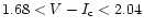 $1.68<V-I_{\rm c}<2.04$