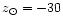 $z_{\odot} = -30$