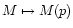 $M \mapsto M(p)$