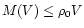 $M(V) \le \rho_0 V$