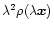 $\lambda^2 \rho(\lambda \vec x)$