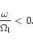 \begin{displaymath}\frac{\omega}{\Omega_{\rm l}} < 0.
\end{displaymath}