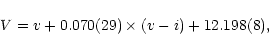 \begin{displaymath}V = v + \hbox{0.070(29)} \times (v-i) + \hbox{12.198(8)},
\end{displaymath}