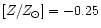 $[Z/Z_{\rm\odot}] = -0.25$